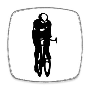 Racer - Square fridge magnet - white - Front