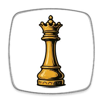 Checkers - Square fridge magnet - white - Front