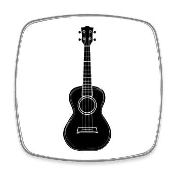 Ukulele Skizze - Viereckiger Kühlschrankmagnet - Weiß - Vorne