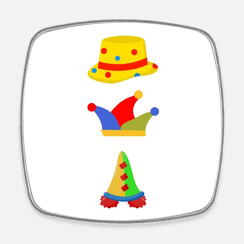 Colorful Fool in the Fragment - Square fridge magnet - white