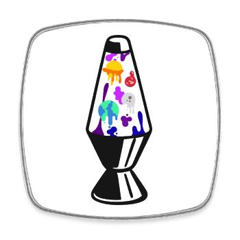 Univers Lavalamp Univers Lampe à lave - Magnet carré - blanc - Devant