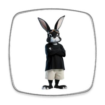 Lapin – Super Lapin, Lapin, Lapin, Lapin de Pâques - Magnet carré - blanc - Devant