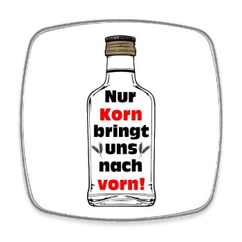 Nur Korn bringt uns nach vorn - Viereckiger Kühlschrankmagnet - Weiß - Vorne