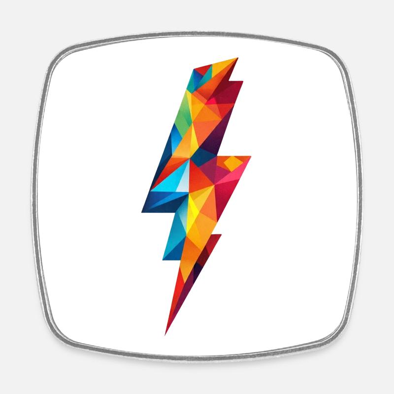 Flash Colors - Square fridge magnet - white