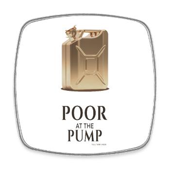 Poor At The Pump Sprit Humor Design - Square fridge magnet - white - Front