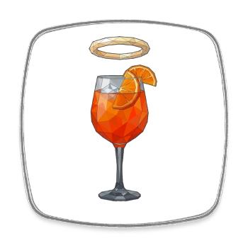 holy aperoly - Square fridge magnet - white - Front