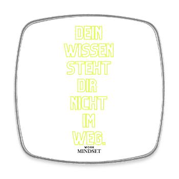 Dein Wissen Steht Dir Nicht Im Weg - Viereckiger Kühlschrankmagnet - Weiß - Vorne