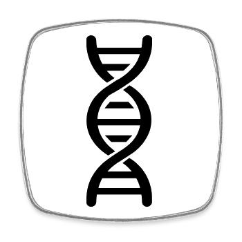 DNS - Viereckiger Kühlschrankmagnet - Weiß - Vorne