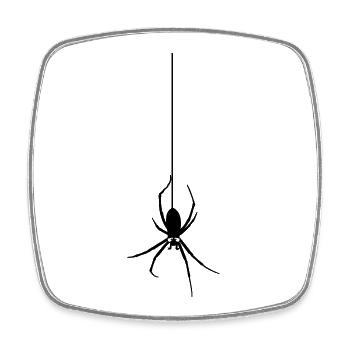 Die Spinne - Viereckiger Kühlschrankmagnet - Weiß - Vorne