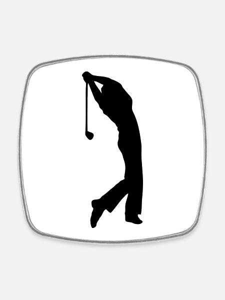 Golfers - Square fridge magnet - white