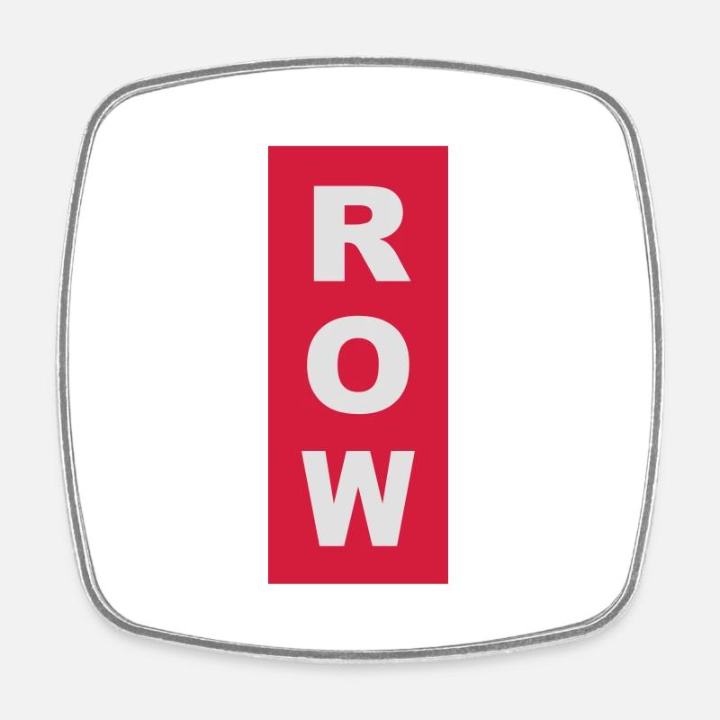 row - Magnet carré - blanc