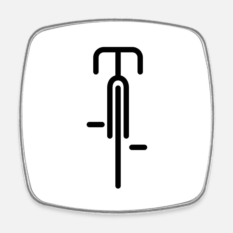Vélo - Vélo - Magnet carré - blanc