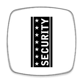Stars Security Logo - Viereckiger Kühlschrankmagnet - Weiß - Vorne
