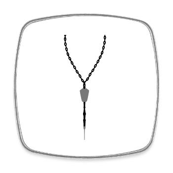 pendentif dart bijoux collier tour de cou flèches d - Magnet carré - blanc - Devant