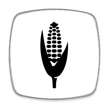 Corn symbol - Square fridge magnet - white - Front
