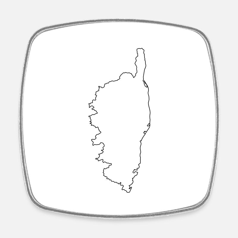 Corse - Magnet carré - blanc