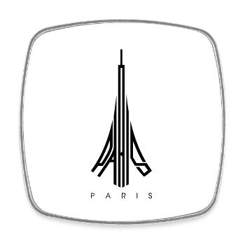 Paris - Viereckiger Kühlschrankmagnet - Weiß - Vorne