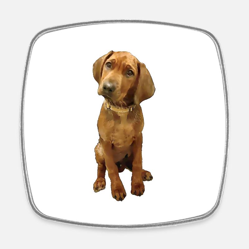 Dog breed Ridgeback - Square fridge magnet - white