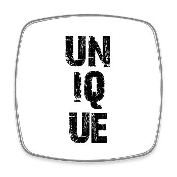 unique - Square fridge magnet - white - Front