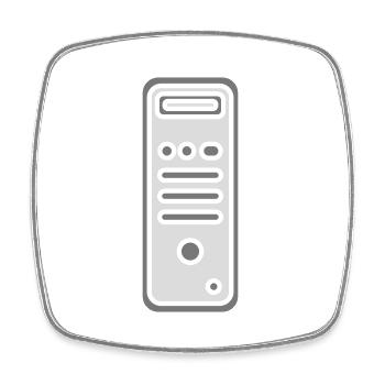 Icon Logo Gehäuse Computer - Viereckiger Kühlschrankmagnet - Weiß - Vorne