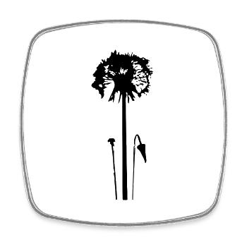 Pusteblume Löwenzahn Geschenkidee - Viereckiger Kühlschrankmagnet - Weiß - Vorne