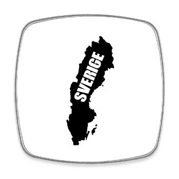 Suède Sverige - Magnet carré - blanc - Devant