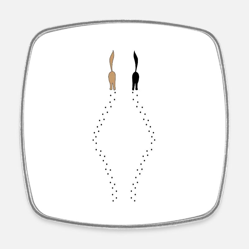 Catwalk - Square fridge magnet - white