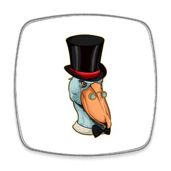Shoebill Bird Ornithologist Forest I Gift - Square fridge magnet - white - Front
