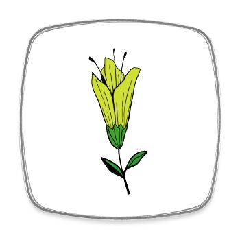 Fleuriste Fleur Plante Nature Jardinier - Magnet carré - blanc - Devant