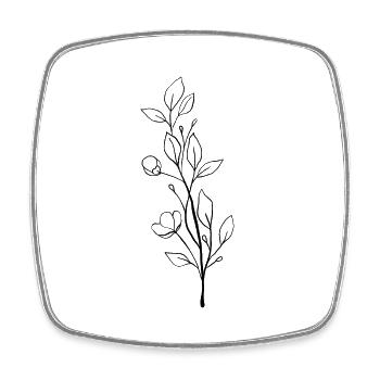 Fleuriste Fleur Plante Nature Jardinier - Magnet carré - blanc - Devant