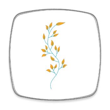Flower Flower Plant - Magnet carré - blanc - Devant