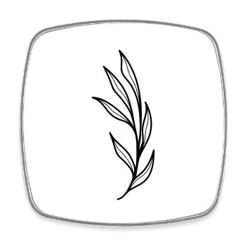 simple wildflower - Square fridge magnet - white - Front