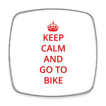 Triathlon Natation Bike Run Marathon - Magnet carré - blanc - Devant