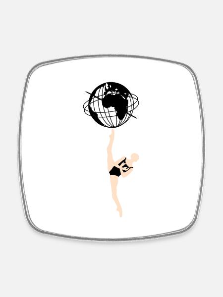 Planet - Viereckiger Kühlschrankmagnet - Weiß