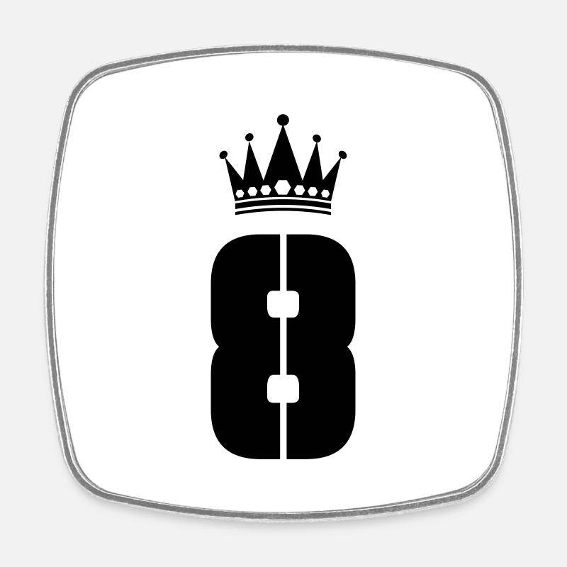 8 Crown - Square fridge magnet - white