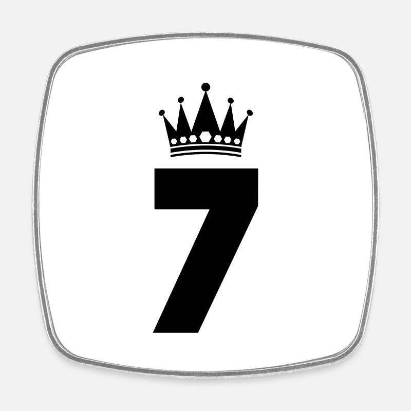 7 Crown - Square fridge magnet - white