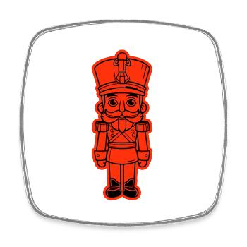 Nussknacker Weihnachten Symbol - Viereckiger Kühlschrankmagnet - Weiß - Vorne