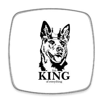 Bouvier australien roi de tout Wilsigns - Magnet carré - blanc - Devant