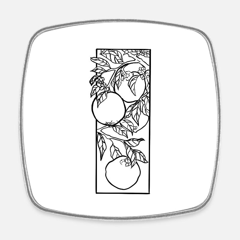 Oranges - Magnet carré - blanc