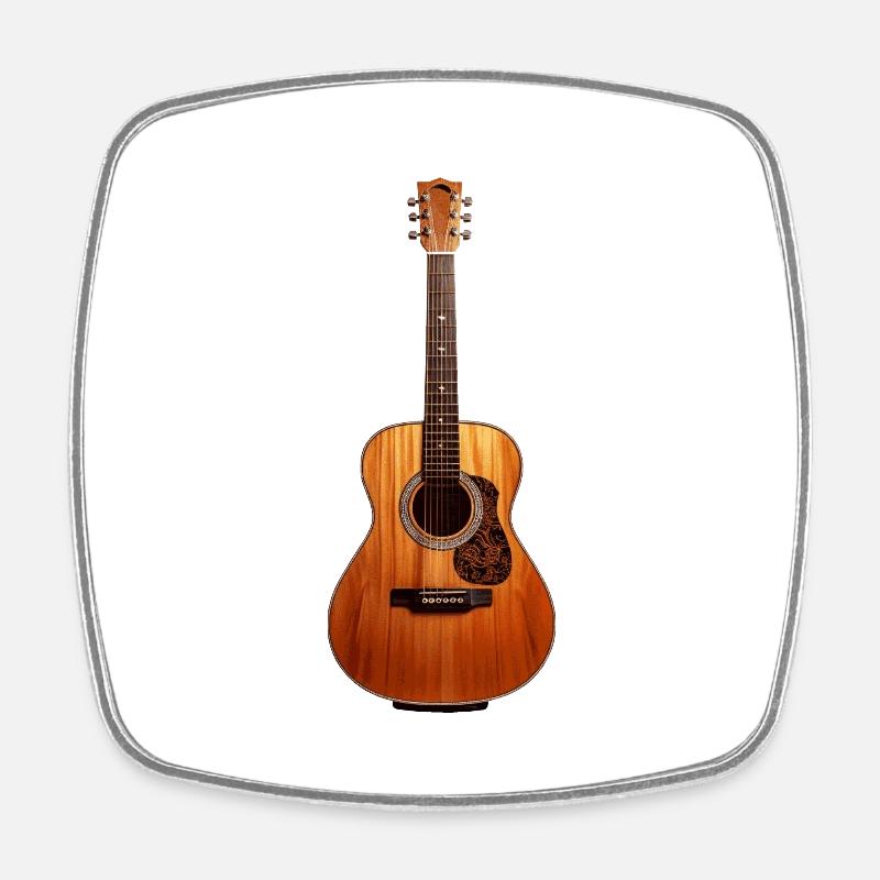Guitar - Square fridge magnet - white