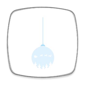weihnachtskugel christmas - Viereckiger Kühlschrankmagnet - Weiß - Vorne