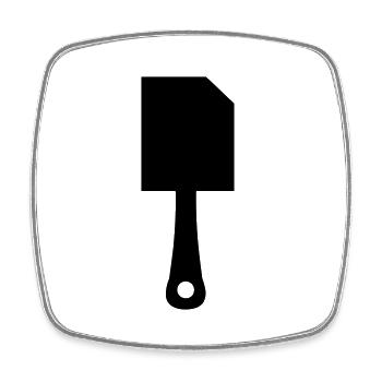 axe - Square fridge magnet - white - Front