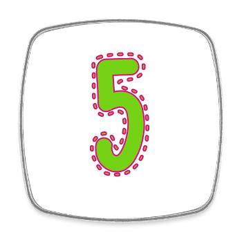 5. 5 YEARS. 5th ANNIVERSARY. 5 YEAR ANNIVERSARY - Square fridge magnet - white - Front