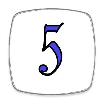 5. 5 YEARS. 5th ANNIVERSARY. 5 YEAR ANNIVERSARY - Square fridge magnet - white - Front