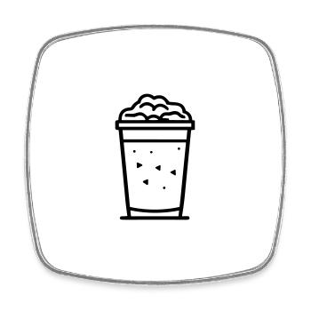 milkshake - Magnet carré - blanc - Devant