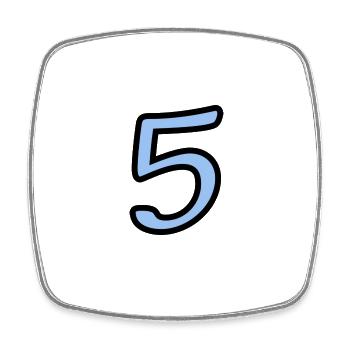5. 5 JAHRE. 5-JÄHRIGES JUBILÄUM. 5-JÄHRIGES JUBILÄUM. 5. - Viereckiger Kühlschrankmagnet - Weiß - Vorne