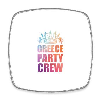 Greece Party Crew Spruch - Viereckiger Kühlschrankmagnet - Weiß - Vorne
