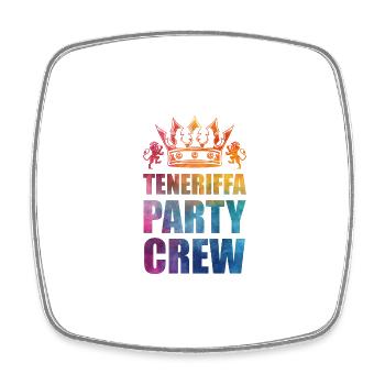 Teneriffa Party Crew Spruch - Viereckiger Kühlschrankmagnet - Weiß - Vorne