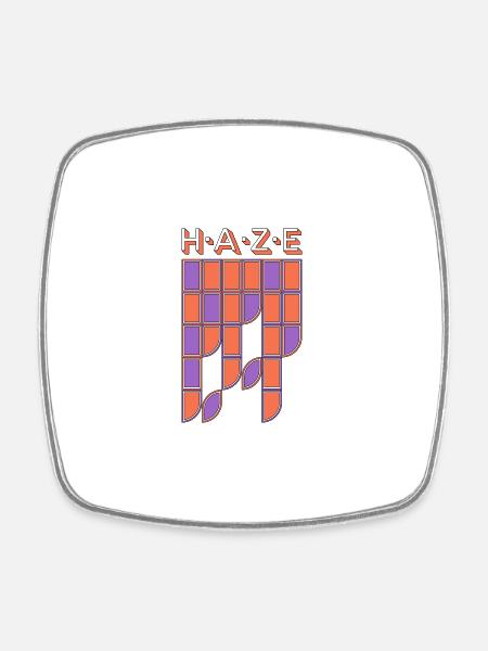 Lettering graphic - Square fridge magnet - white