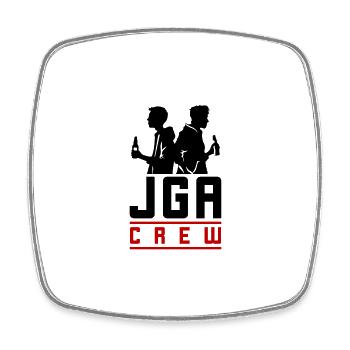 Jga Crew Junggesellenabschied Bräutigam - Viereckiger Kühlschrankmagnet - Weiß - Vorne